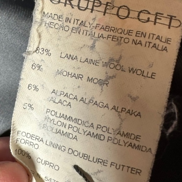 Giorgio Armani ~ Women’s Wool Mohair Alpaca Gray Trench Car Coat ~ Sz 8 ~ VTG - Picture 10 of 16